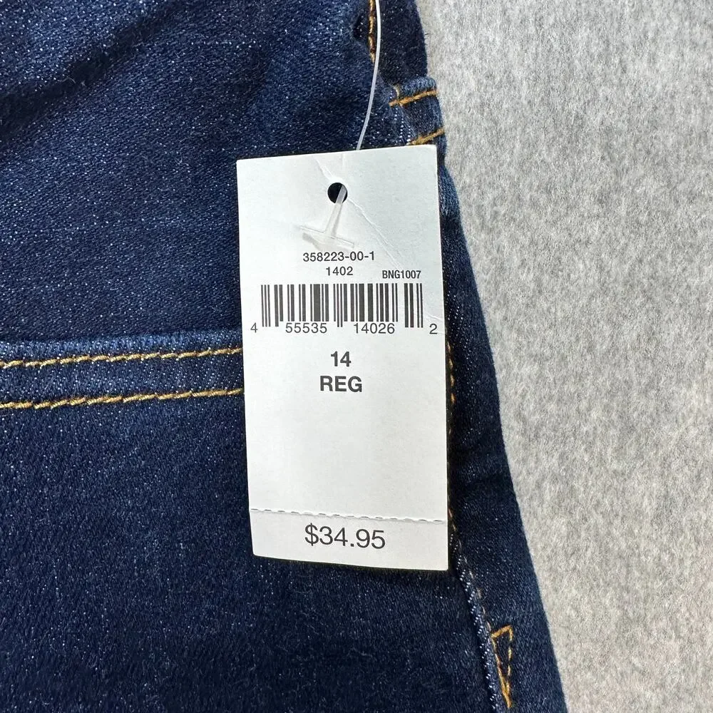 Gap Denim Kids Jeans Youth Boys 14 Regular Dark Wash Blue Straight Leg Zip Fly